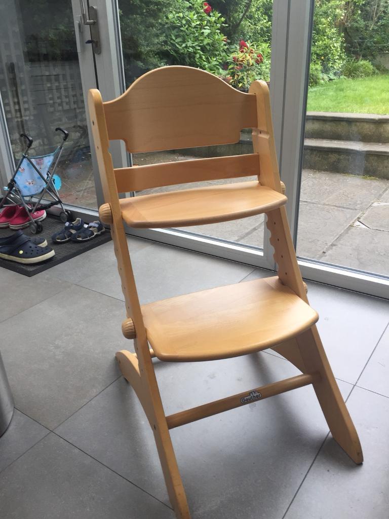 wooden adjustable high chair